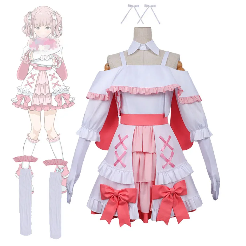 

Girls Band Cry Hina Cosplay Costume Anime Linkage Sweet And Lovely Princess Dress For Girls Halloween Hina's Dressing Up