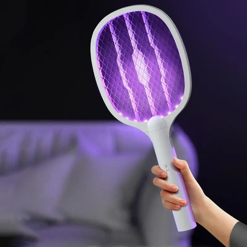 77JF 2 1 elétricos Lâmpada portátil portátil USB Charging Fly Racket