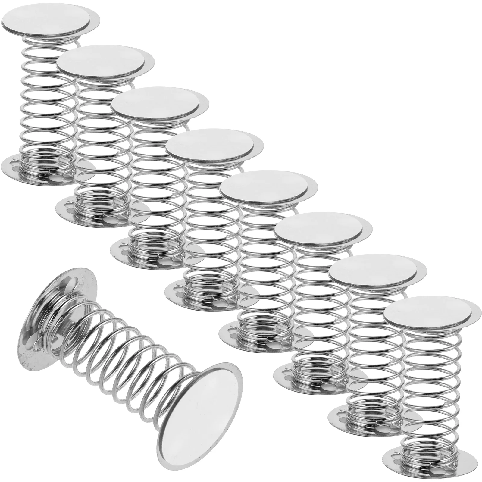 10 Pcs Toys Spring Base Ornaments Wobble Springs DIY Crafts Accessories Mount 400X250X250CM Silver Bobble Heads