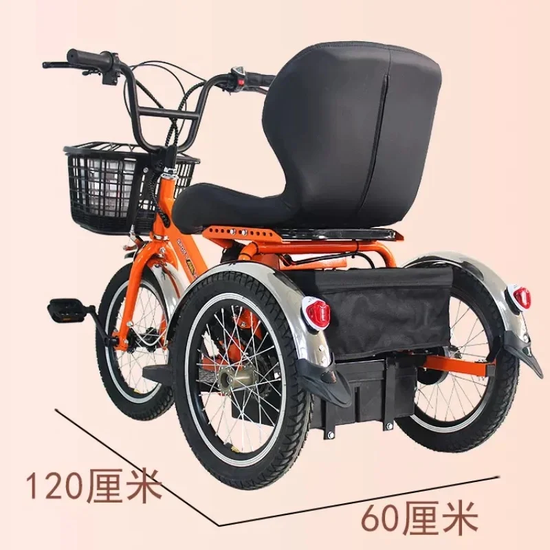 250W 24V Lightweight Electric Tricycle For Old People 3 Wheel Mini  Electric Bike Removable Battery/Big Gomfortable Seat