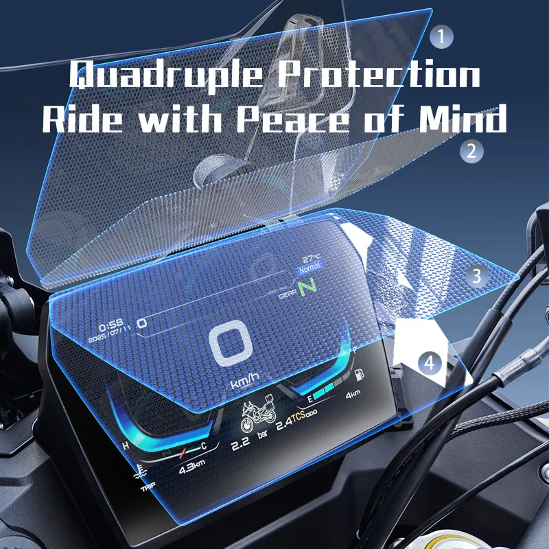 Per Voge DS525X 625X 900X SR4 MAX SR250GT Cruscotto Protezione Dello Schermo In Vetro Temperato Moto Ad Alta definizione/Finitura Smerigliata