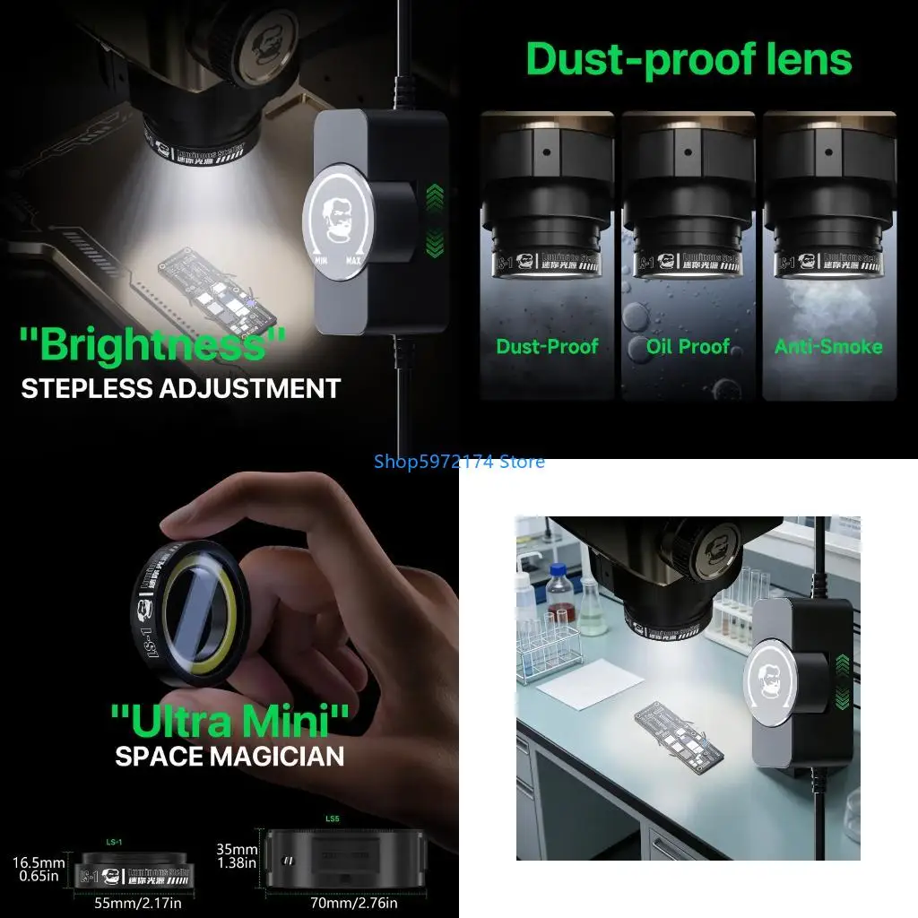 Y3NB Bright 610LM LED Rings Light Microscope Lamp In Laboratory Educational Setting