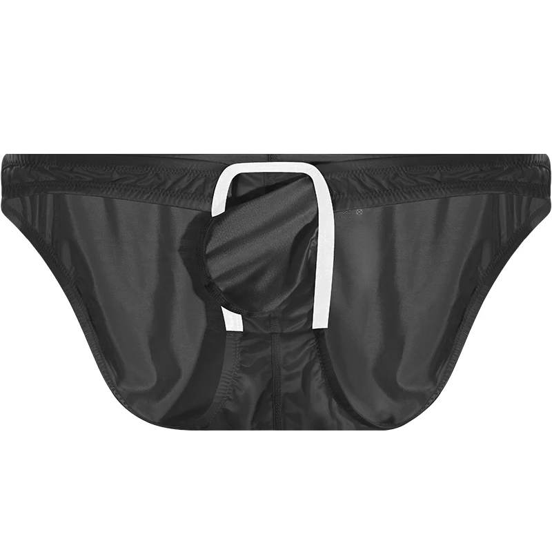 

Men's Underwear Ultra-Thin Breathable Sexy Briefs Japanese Style Low-Rise Ice Silk with Large Pouch Underpants