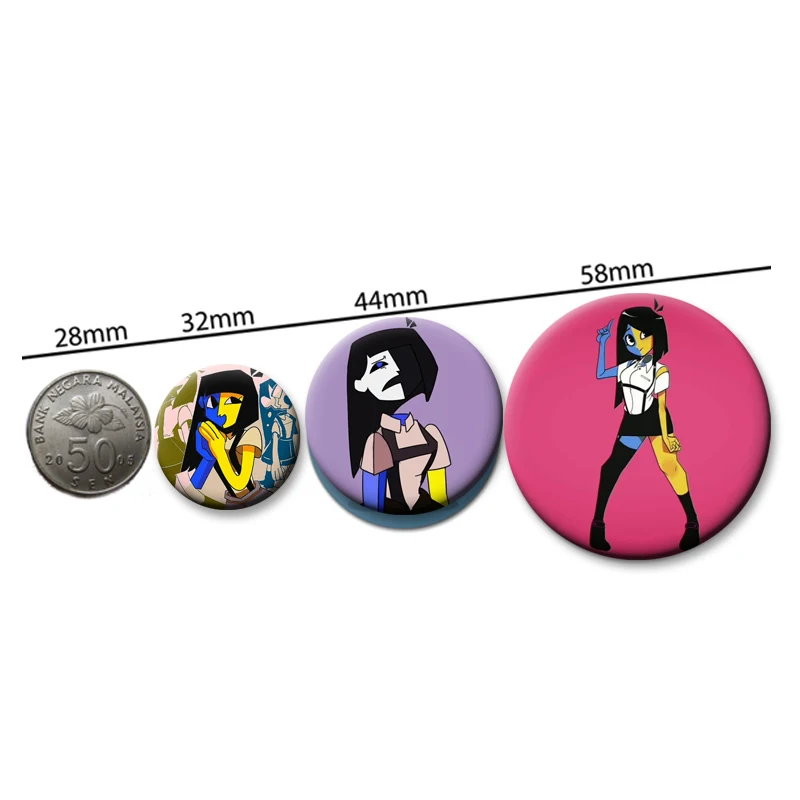 Ena الرسم الجمالي المطر روك زر دبوس الكرتون شارة دور اللعب اليدوية صفيح بروش لحقيبة الظهر الملابس الديكور هدية