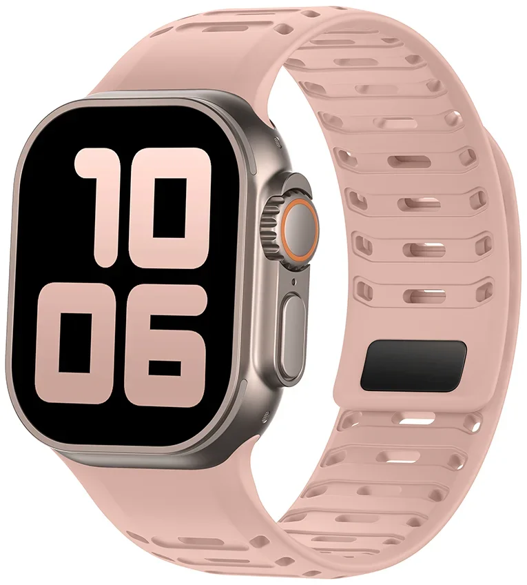 애플 워치 울트라 3-2 49mm용 마그네틱 실리콘 스트랩 스포츠 팔찌 iWatch 시리즈 11 10 9 8 7 6 5 SE 3 46mm 45mm 44mm 밴드