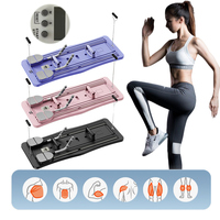 Multifunctional Fitness Board Exercise Machine 4 In 1 Abdominal Board Automatic Rebound Workout Board with Timer for Home Gym