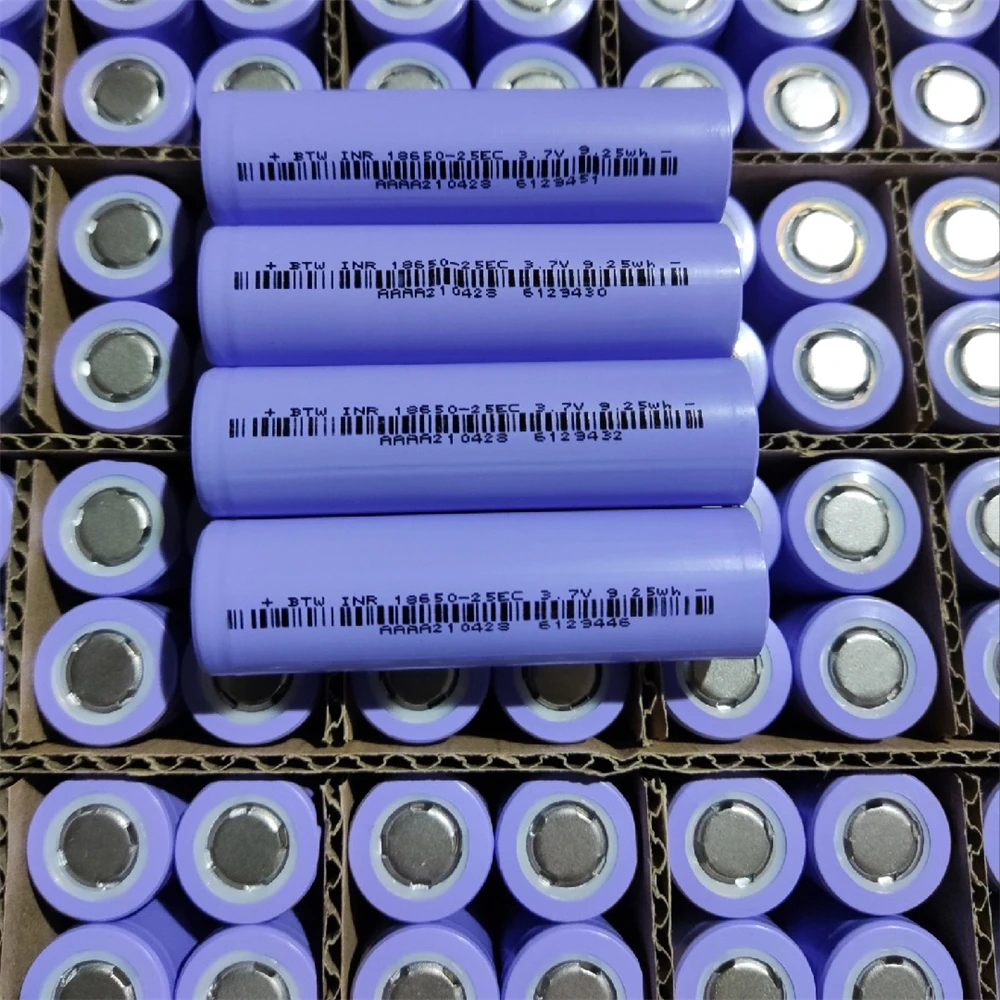 New 4pcs Grade A 18650 2500mAh 3.7V 5C  Lithium Battery for Ebike,Motorcycle,Tricycle,Battery Pack,Scooter,Electric Tools