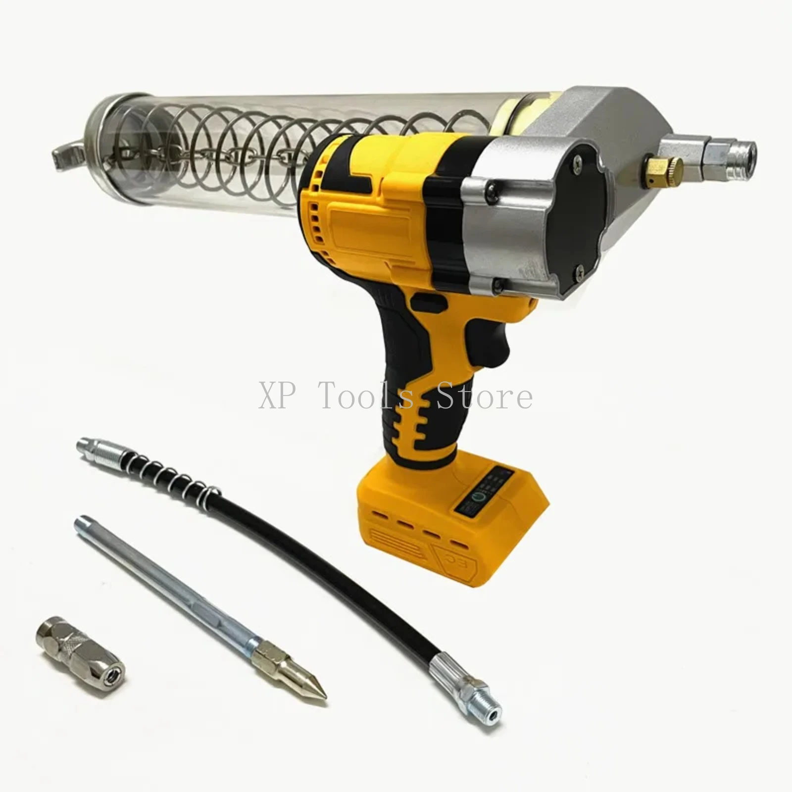 Brushless Electric Grease Gun For DeWALT 20V Battery 10000PSI High-Pressure Automatic Oil Injector For Excavators Power Tools