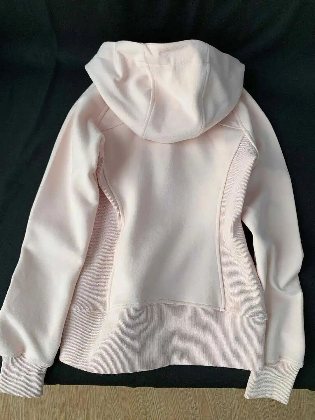 Solid Color Light Pink Sweet Hoodie Fashion Zipper Sportwear Women Coat Jacket Pocket Fashion Simple Autumn Winter Sweatshirt