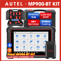 Autel MaxiPRO MP900-BT KIT Car Diagnostic Tools Bidirectional Automotivo Scanner ECU Coding Tool 11pcs OBD1 Kit