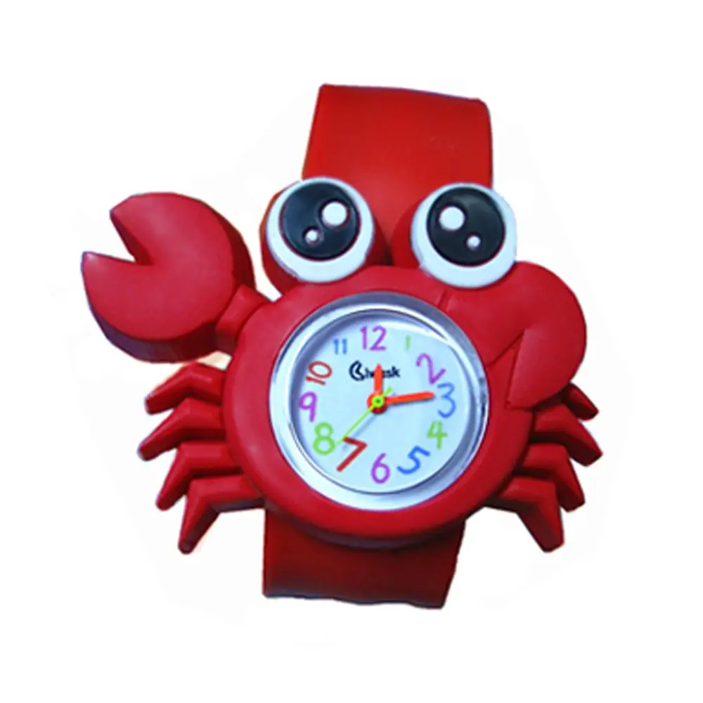 時計漫画動物 3D スラップウォッチデジタルかわいいカエルクォーツ腕時計