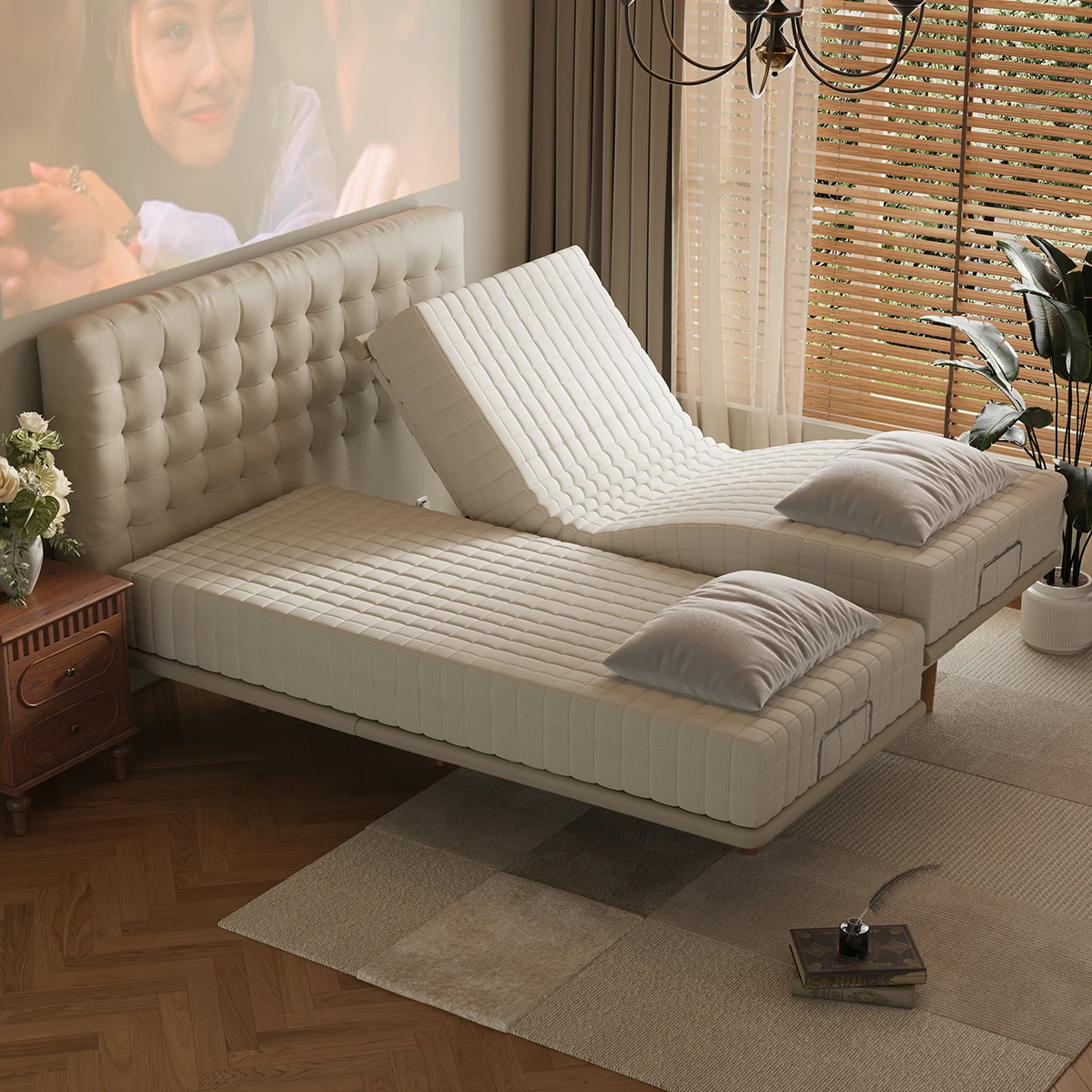 700 pounds maximum load intelligent multi-function adjustable bed base king adjustable bed frame double electric massage