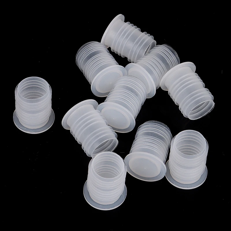 PI PI 10Pcs new Transparent Nut Hole Dust Plug Easy To Pull The Cap Plastic Bottle Cap Red Wine Seal Cap Inside The Salt Bottle