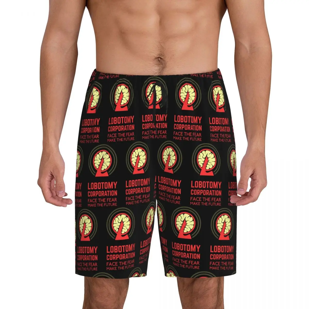 

Custom Limbus Company Short Pajama Pants Men Sleepwear Sleep Lounge Bottom Shorts Sleeping Pants