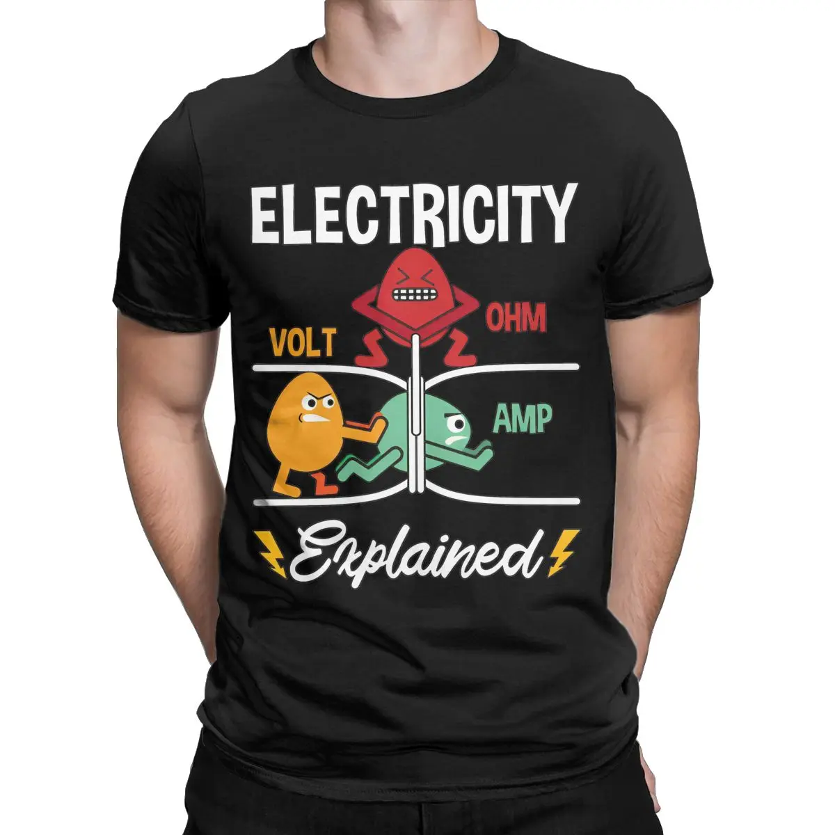 Funny Electronics Repair Electricity Volt Ohm Electrical Apparel Shirt for Men Women Awesome Pure Cotton Graphic Printing Tees