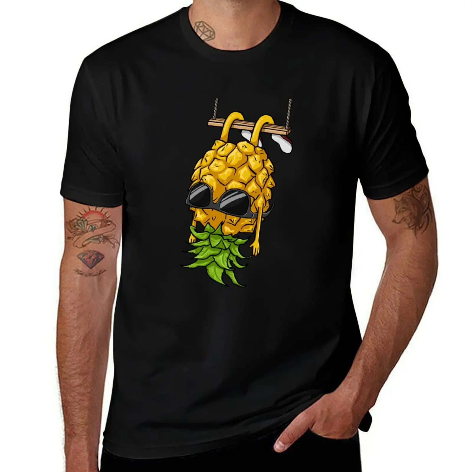 

Swinging Pineapple Cartoon Swinger Upside Down Pineapple Gear T-Shirt anime tshirt t shirt personalised