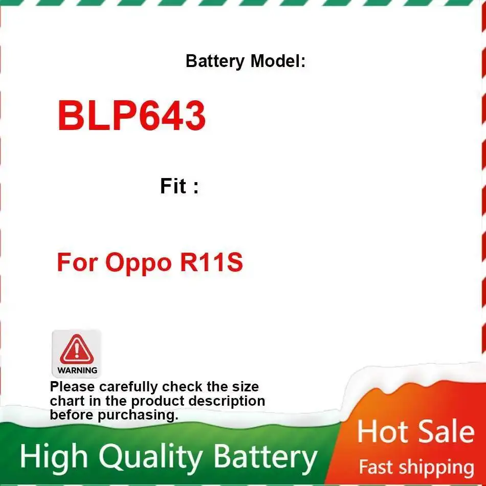 Mobile Phone Battery BLP643 Reliable Replacement 3205Mah For Oppo R11S