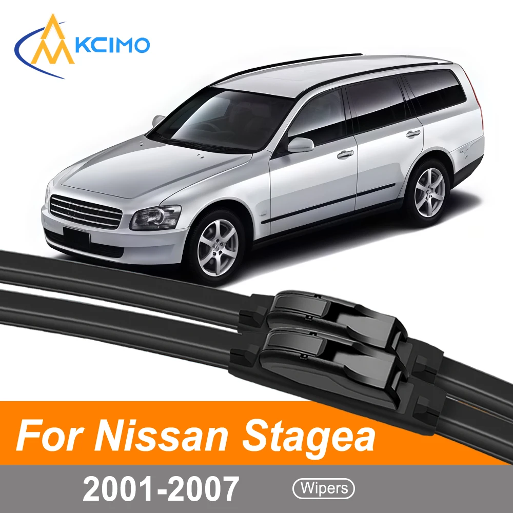 

Windshield Wiper Blades Set For Nissan Stagea M35 2001-2007 Durable All-Weather Performance Front (Driver & Passenger Side)