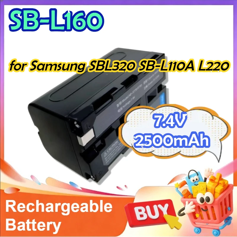 

SB-L160 7.4V 2500mAh for Samsung SBL320 SB-L110A L220 for Digital Camera Battery