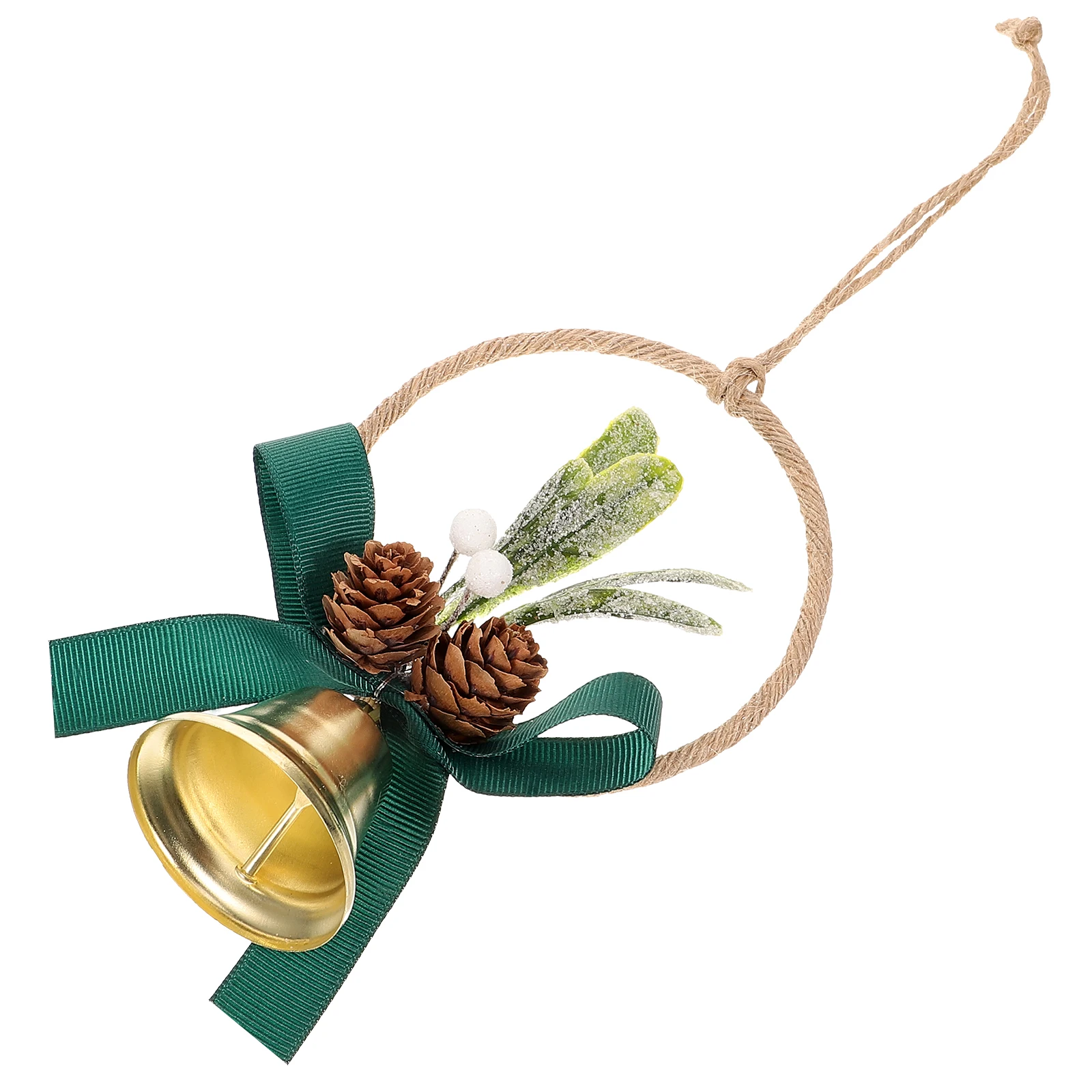 

Xmas Bell Hanging Wreath Pine Cone Decoration Christmas Tree Pendant Elegant Style Party Home Office Hanging Ornament