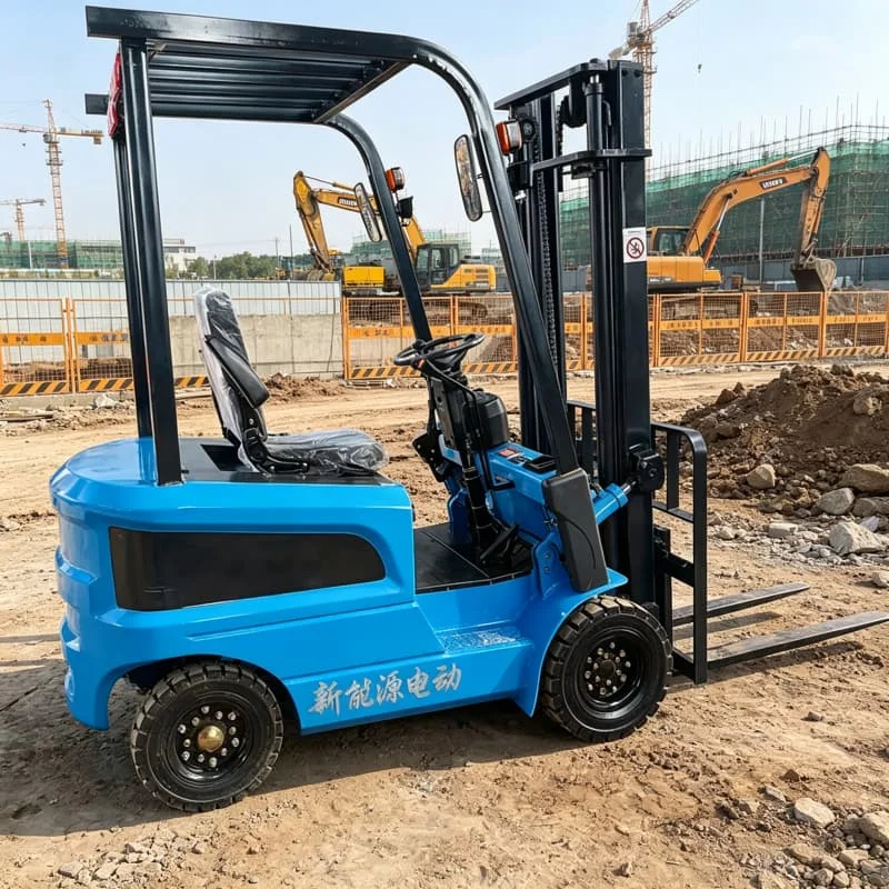 Pneumatic Tire 4 Wheel Electric Forklift 3 Ton Outdoor Lumber Yard Timber Warehouse Heavy Pallet Material Transport Customized