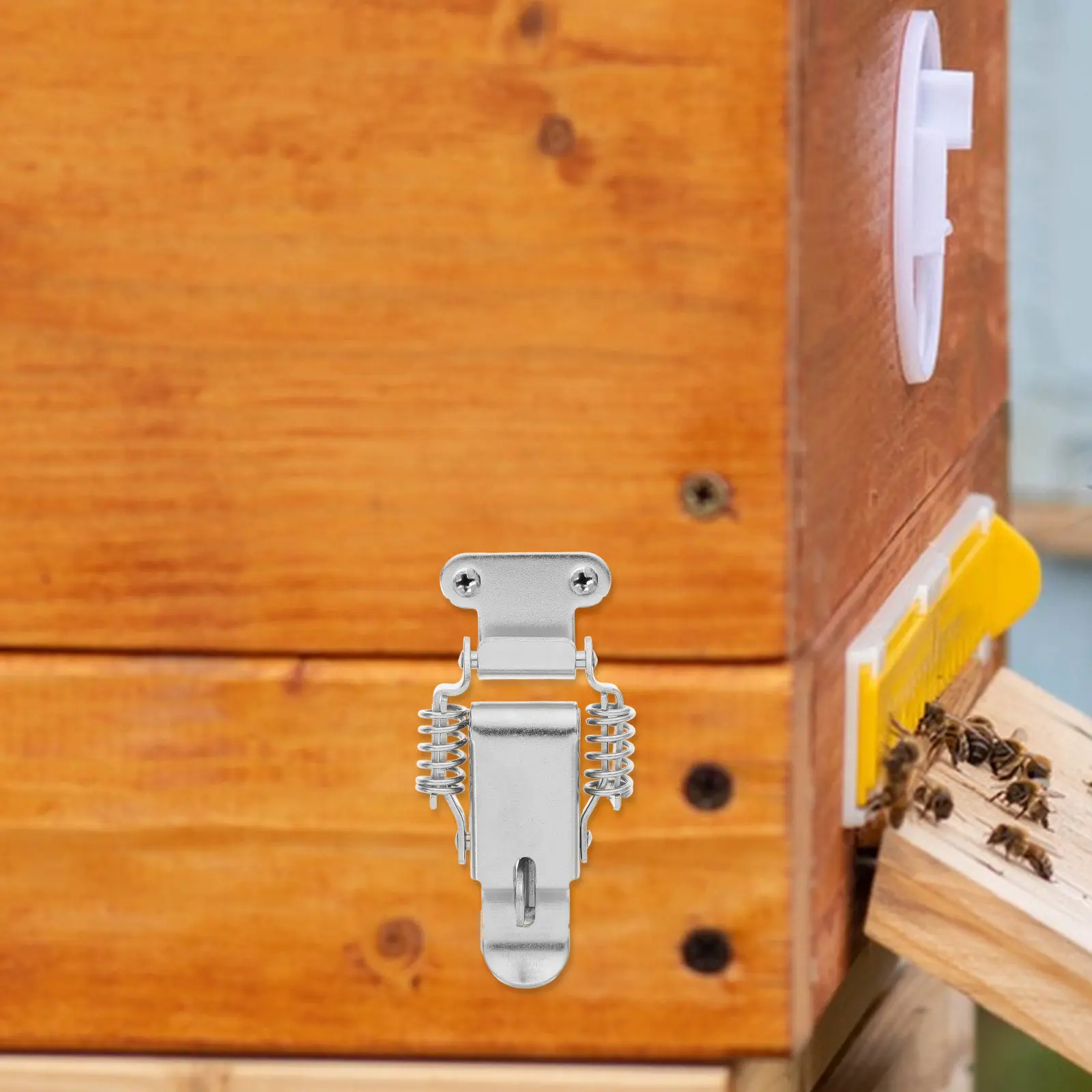 Stainless Steel Double Spring Loaded Toggle Latch Heavy Duty 90 Degree Locking Hardware for Toolbox Beehive Wooden Crate