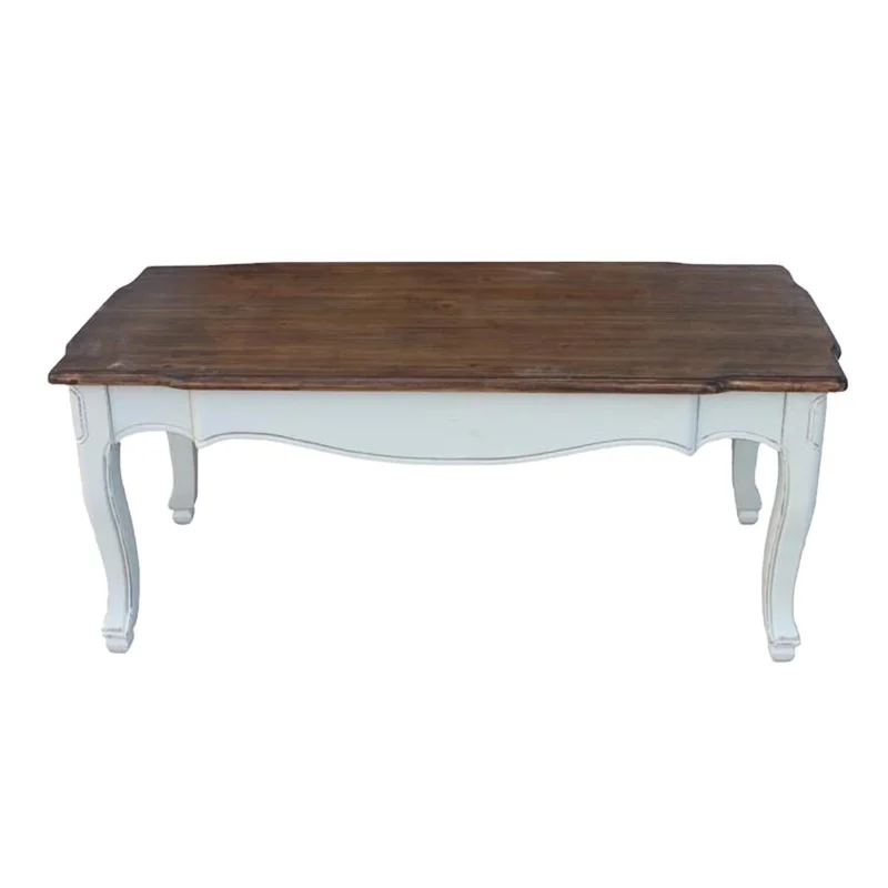 Solid Wood Mobile Furniture French Juliette Shabby Chic Coffee Tables Hardwood Coffee Table Modern