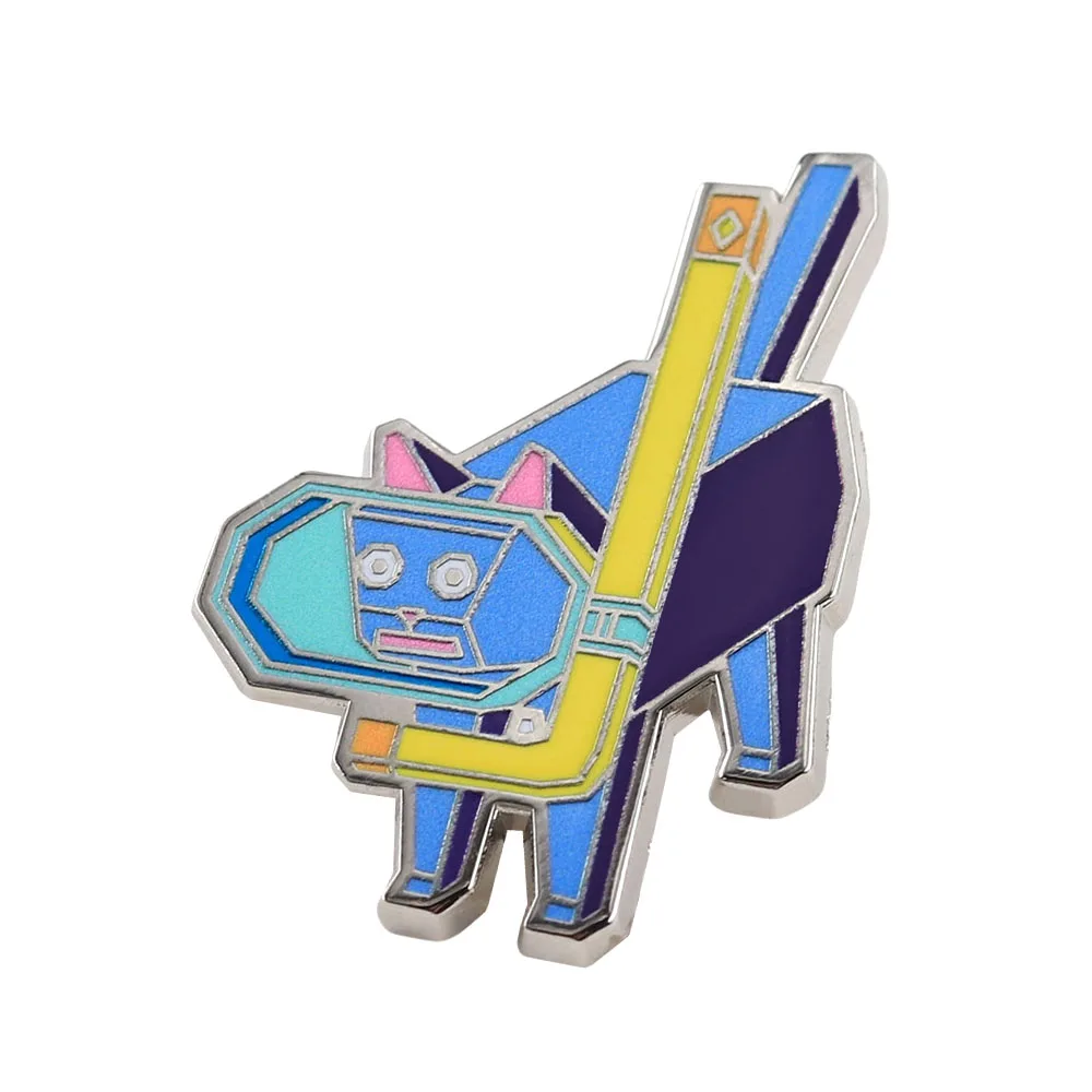 Lowpoly Scuba Cat Enamel Brooch Classic Video Game Katamari Damacy Badge Backpack And Clothing Accessory Unique Gift For Gamers