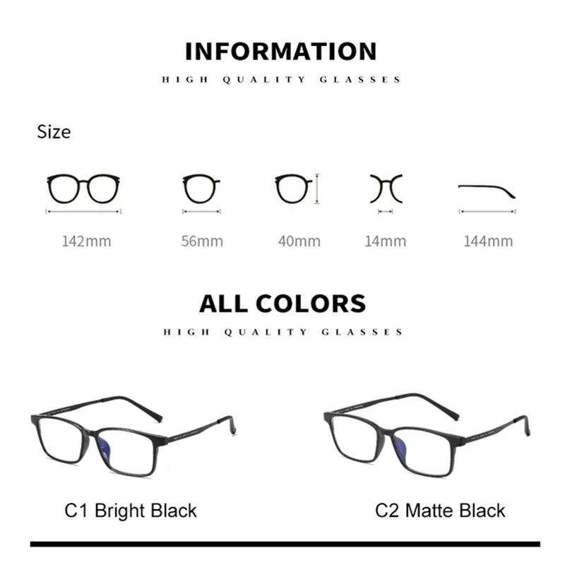 Ultraleicht Business Titan Legierung Lesebrille Männer Anti Blau Licht Presbyopie Brillen Hohe Qualität Brillen mit Dioptrien – Detail 8