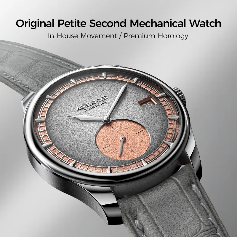 AGELOCER In-House Movement Premium Petite Seconde Men's Luxury Automatic Mechanical Watch Birthday Gift for Men