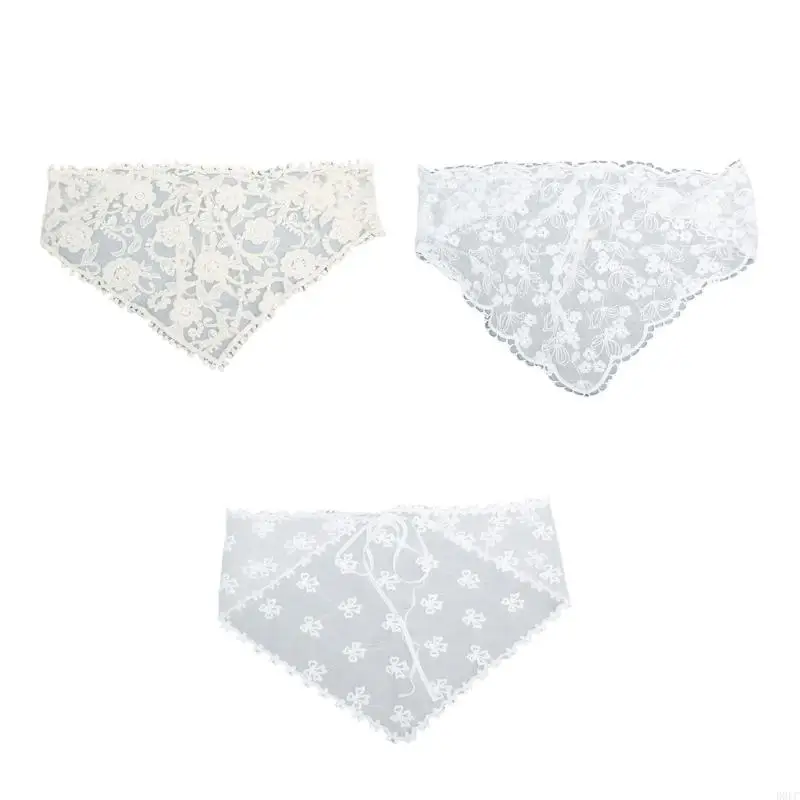 

Fashionable Floral Lace Triangle Scarf Waist Cover Mini Apron Skirt Shirt Extender Corset for Women’s Dress Enhancement