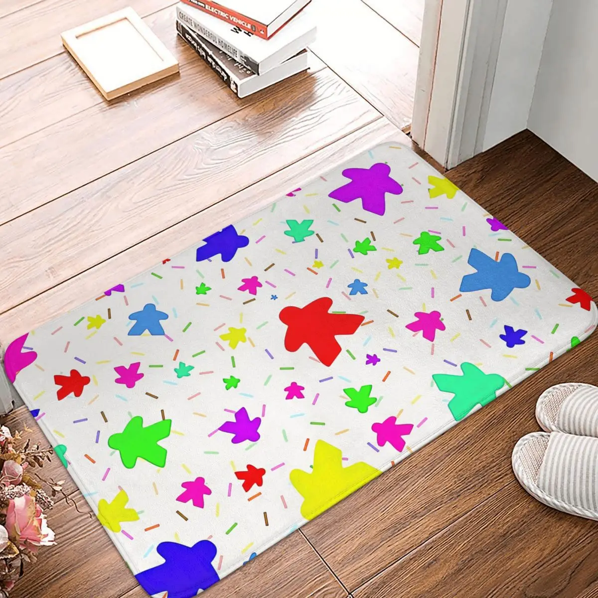 Meeple Non-slip Doormat Kitchen Mat Confetti Hallway Carpet Welcome Rug Bedroom Decorative