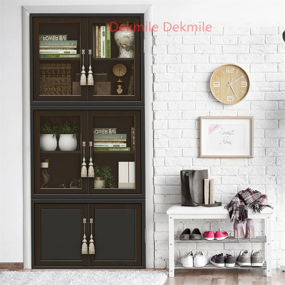 Bookcase Door Stickers Wallpaper Vinyl Escape Door Wooden Doors Safe Decorative Stickers For Doors Waterproof Peel And Stick Art