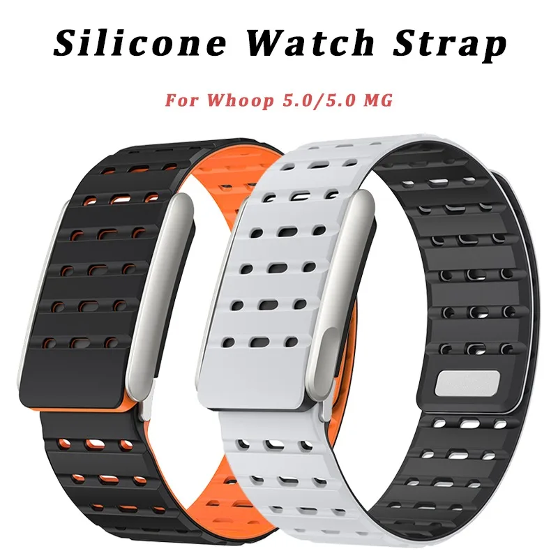 

Band Compatible with Whoop 5.0/MG Breathable Soft Silicone Adjustable Bracelet for Whoop 5.0/MG Silicone Band Accessories