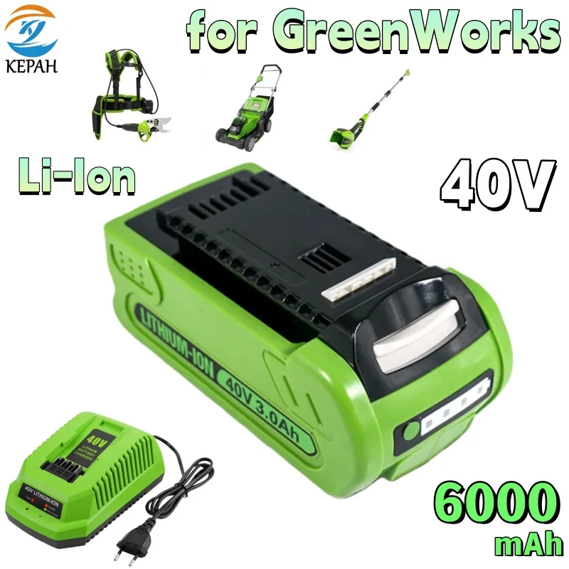 

100% NEW for Greenworks 40V Batteries 3Ah G-MAX Li-ion Battery Manufacturer Replacement Battery for Lawn Mower Power Tools