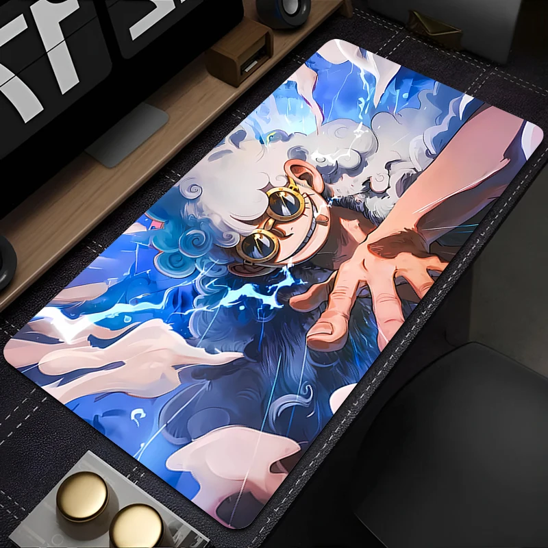 Mouse Pad Anime Non-Slip Rubber mousepads Game player notebook computer Pad table mat PC carpet O-ONE PIECES L-Luffy Mousepad XL