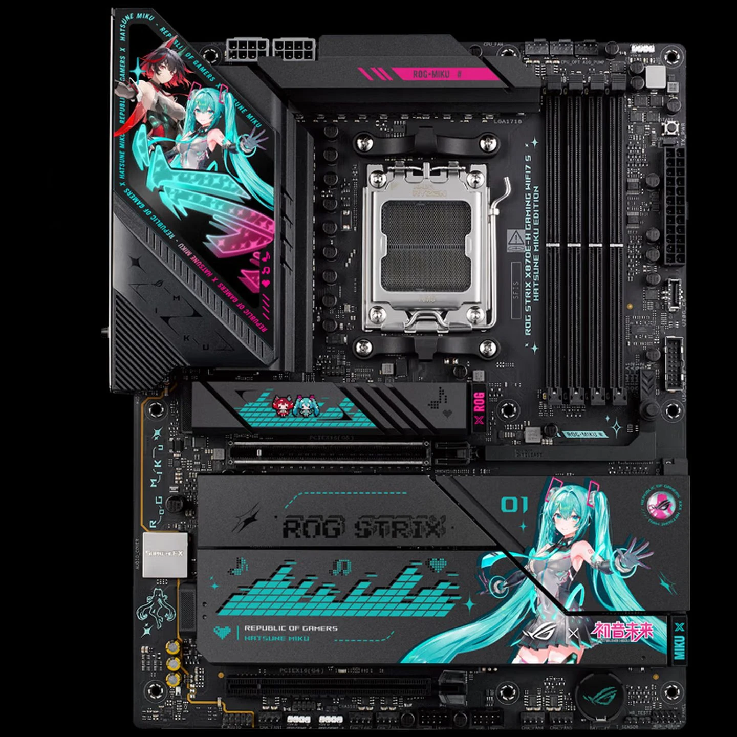 ROG STRIX X870E-H S MIKU ROJI GAMING WIFI Socket DDR5 4*DIMM ATX 2.5Gb LAN Latest Model Mothoerbaords