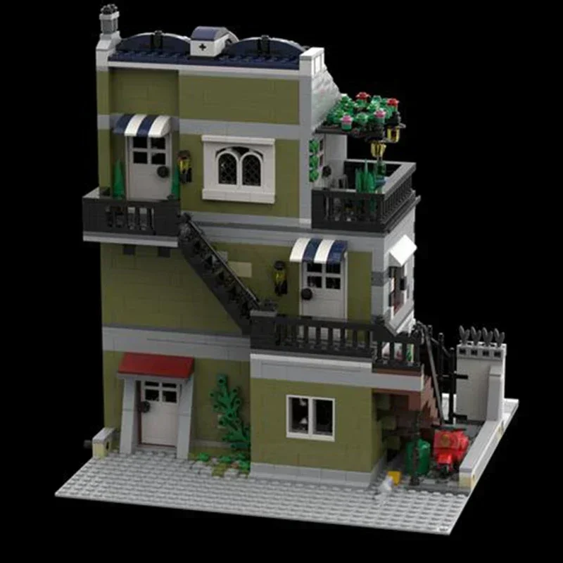 Klocki konstrukcyjne Moc Modułowe Widok Ulicy Paryż Restauracja Klocki Techniczne DIY Zestaw do Składania Zabawki Konstrukcyjne dla Dzieci Prezent Świąteczny