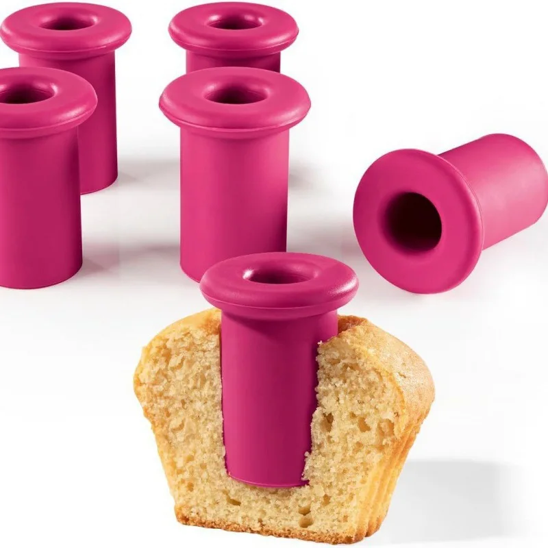 

Household Small Artifact Kitchen Set Bread Cake Muffin Round Drilled Silicone