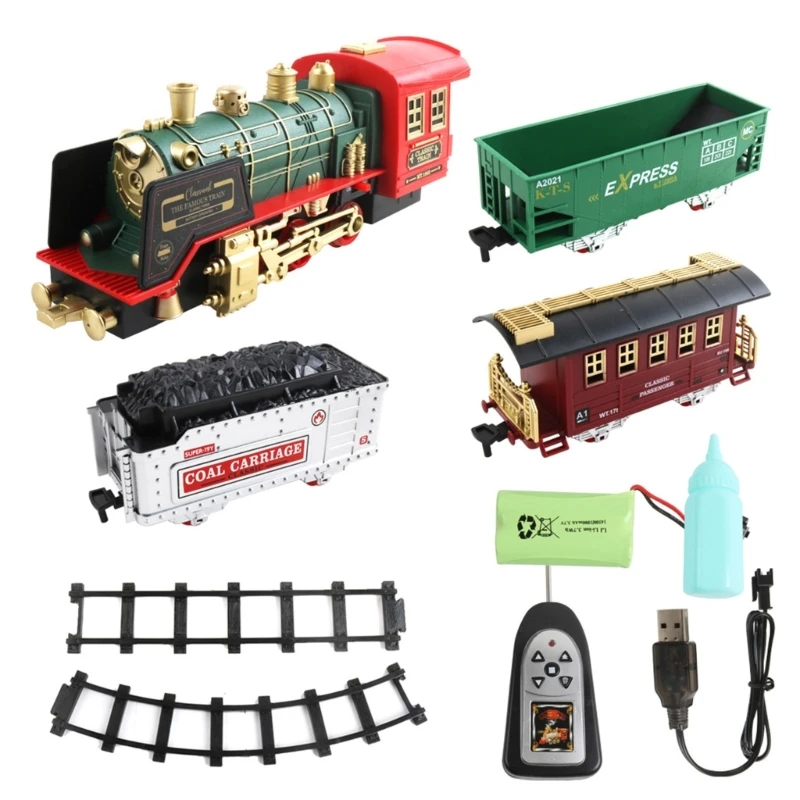 Educational Toy Remote Control Train Car with Music and Flashing Lights Exciting Remote Control Train Car Set