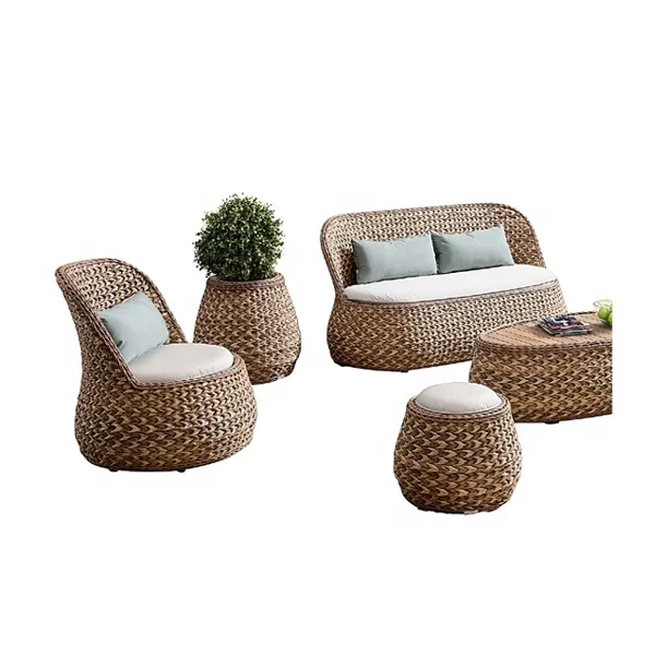 Aluminum Chair Round Outdoor Garden Rattan Furniture Set Rope Furniture Set Luxury Outdoor Sofa