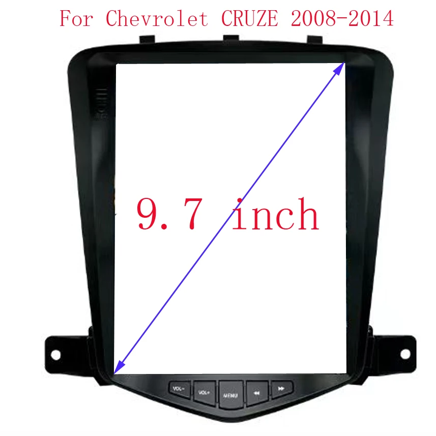 

9.7 Inch Fascia For Chevrolet CRUZE 2008-2014 Car Radio Android Stereo GPS MP5 Player 2 Din Head Unit Panel Frame Dash Cover