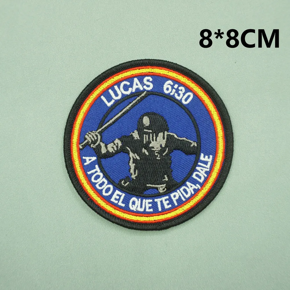 LUCAS JUAN MATEO embroidered patches with sew on and hook backing For clothing