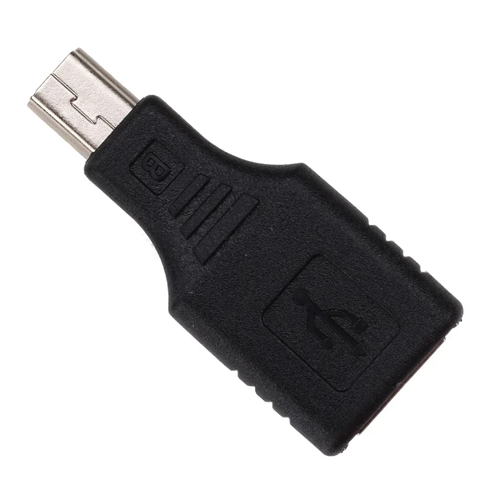 300pcs Black USB 2.0 A Female to Mini B 5 Pin Male Plug Cable Connector Adapter For MP3 MP4 Tablets Phones