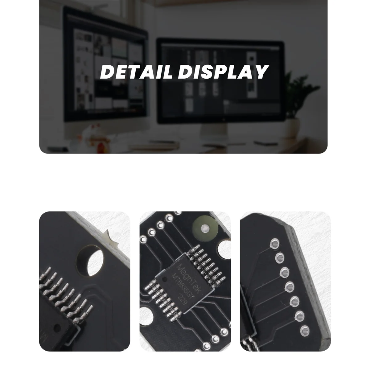 N11R- MT6835 Magnetisches Encodermodul PWM/SPI Bürstenloser Motor 21BIT Encoder kann AS5048 ersetzen