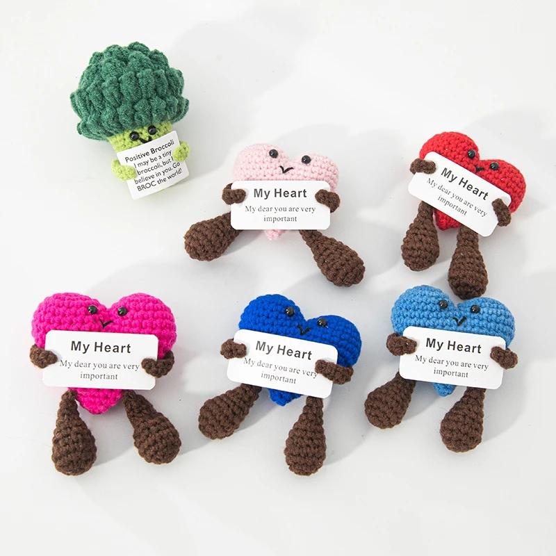 手作りのかぎ針編み人形,かわいいハート型のおもちゃキット,手作りのアクセサリー,オフィスの装飾,子供の日のギフト