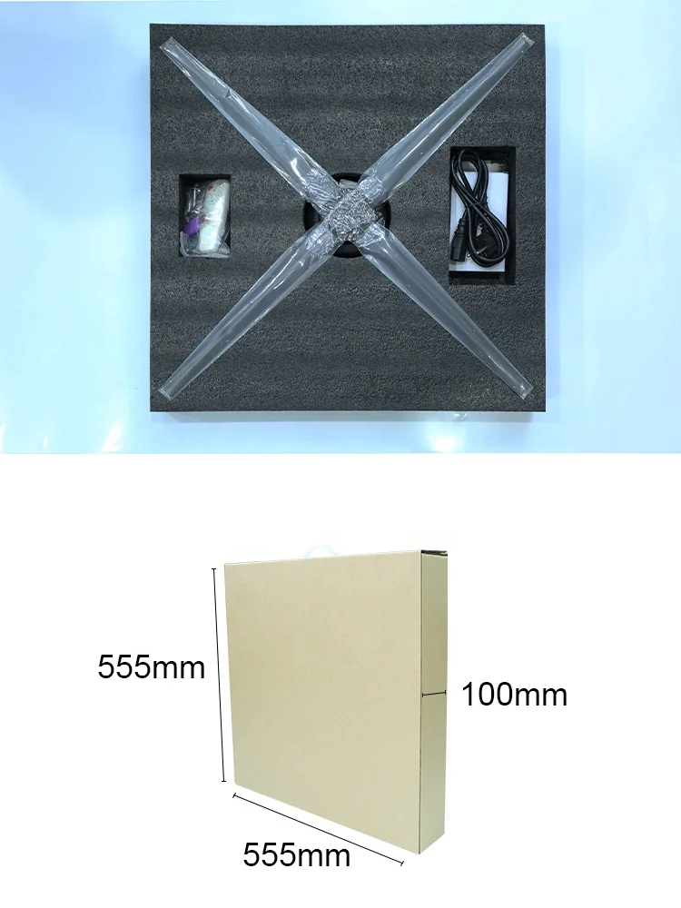 100 cm 3D Hologram LED Fan Advertising Equipment with Dazzling Visual Effect