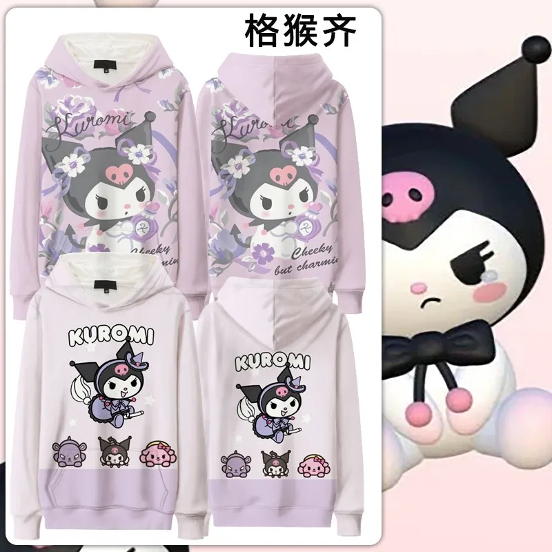 

Sanrio Kuromi Joint Hoodie Women Hooded Two Yuan Girl Instagram-kids Clothes All Match