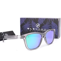 blender Blue Mirror Sunglasses Men Polarized UV Ray Lense Eyewear Vintage Fashion Square Men's Sun Glasses 0717