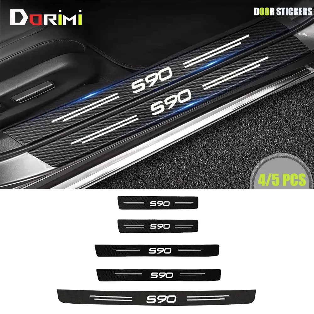 

Auto Threshold Guard SEAMETAL Car Stickers Door Edge Protector Anti Scratch Sticker Tape for Volvo S90 Car Accessories Interior